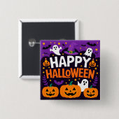 Happy halloween ghost button (Vorne & Hinten)