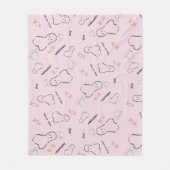 Happy Halloween Ghost Candy Hand Lettering Doodle Fleecedecke (Vorderseite)