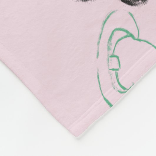 Happy Halloween Ghost Candy Hand Lettering Doodle Fleecedecke (Ecke)