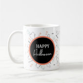 Happy Halloween Ghost Candy Hand Lettering Doodle Kaffeetasse (Links)