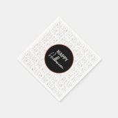 Happy Halloween Ghost Candy Hand Lettering Doodle Serviette (Ecke)