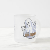 Happy Halloween Ghost Cartoon Mattglastasse (VorderseiteRechts)