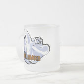 Happy Halloween Ghost Cartoon Mattglastasse (Vorderseite Links)