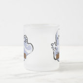 Happy Halloween Ghost Cartoon Mattglastasse (Mittel)