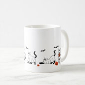 Happy Halloween Ghost Cats Kaffeetasse (VorderseiteRechts)