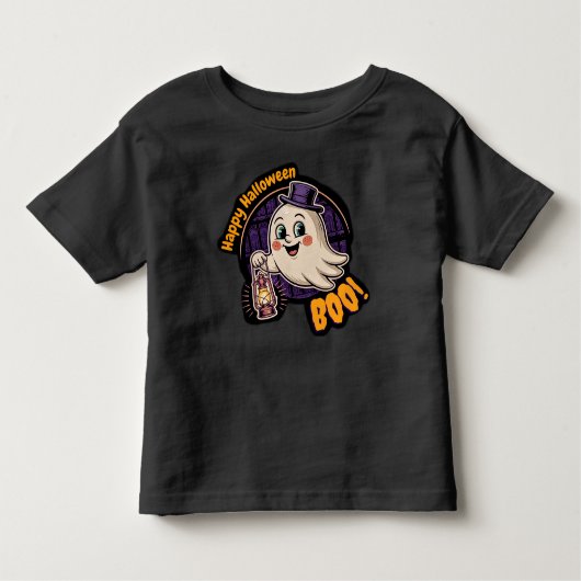 Happy Halloween Ghost – Cute Boo Lantern Spirit 👻 Kleinkind T-shirt (Vorderseite)