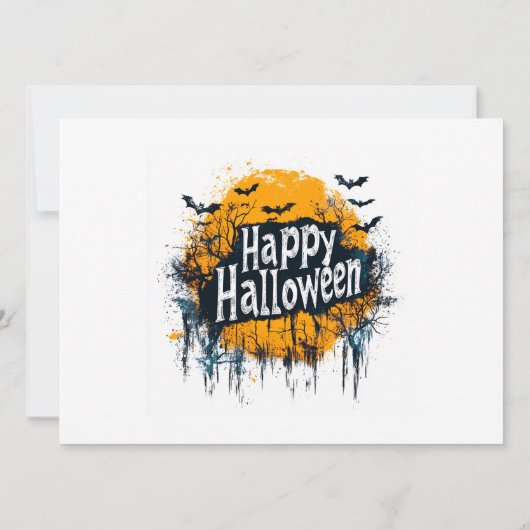 Happy Halloween Ghost Einladung (Rückseite)