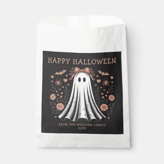 Happy Halloween Ghost Favor Bag Geschenktütchen (Vorderseite)
