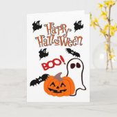 Happy Halloween Ghost Karte (Gelbe Blume)