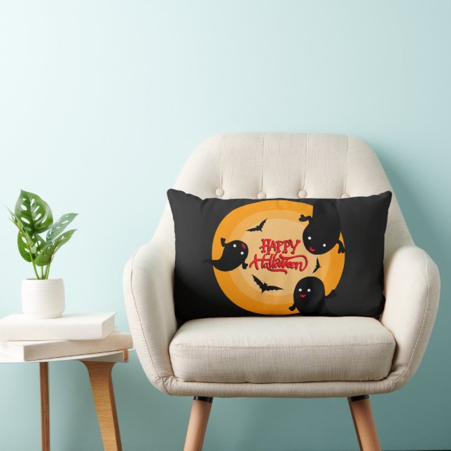 Happy Halloween Ghost Lendenkissen (Stuhl )