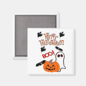 Happy Halloween Ghost Magnet (Vorderseite/Rückseite)