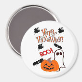 Happy Halloween Ghost Magnet (Vorderseite/Rückseite)