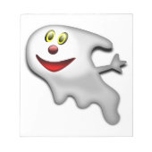 "HAPPY HALLOWEEN" GHOST NOTIZBLOCK (Vorderseite)