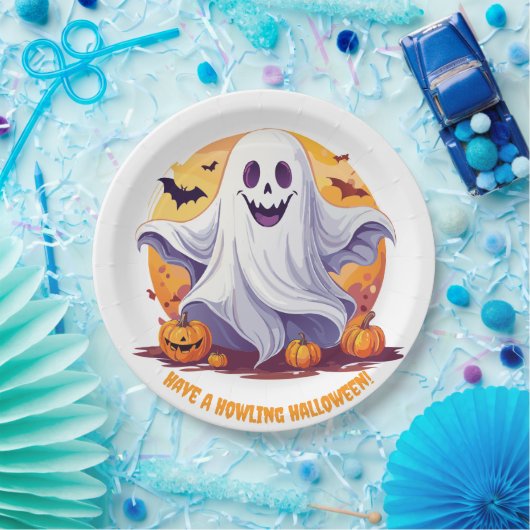 Happy Halloween Ghost Pappteller (Party)