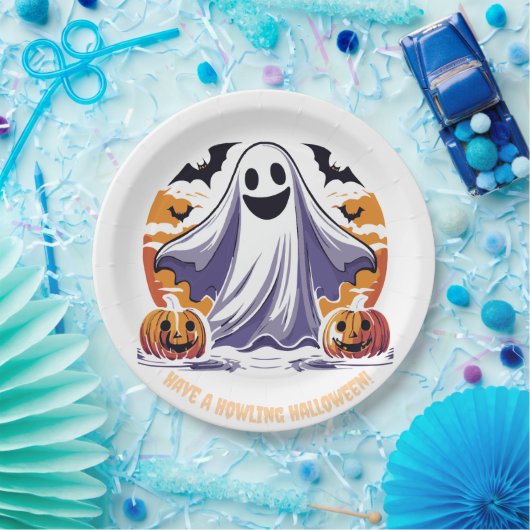 Happy Halloween Ghost Pappteller (Party)