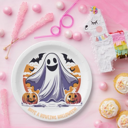 Happy Halloween Ghost Pappteller (Party)