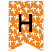 Happy Halloween Ghost Pattern Wimpelkette (Erste Fahne)