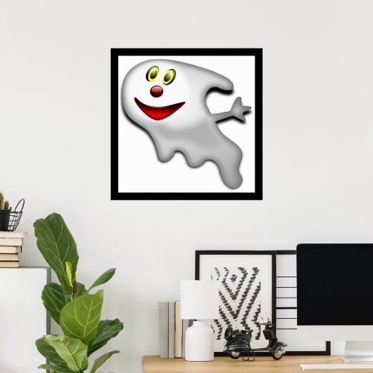 "HAPPY HALLOWEEN" GHOST POSTER (Heimbüro)