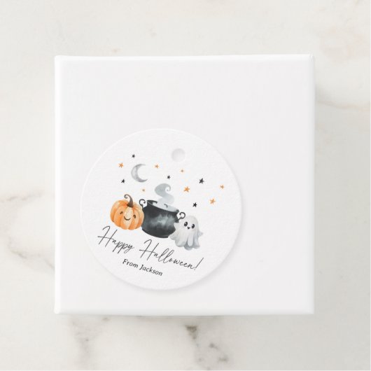 Happy Halloween Ghost Pumpkin Geschenkanhänger (Beispiel)