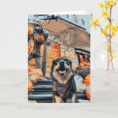 Happy Halloween Ghost Rottweiler Dog Karte (Gelbe Blume)