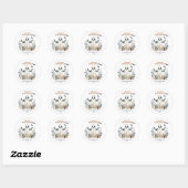 Happy Halloween Ghost Round Stickers (Blatt)