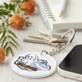 Happy Halloween Ghost Schlüsselanhänger (Vorderseite rechts)