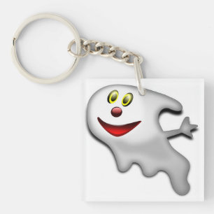 "HAPPY HALLOWEEN" GHOST SCHLÜSSELANHÄNGER