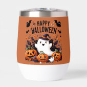 Happy Halloween Ghost und Pumpkins Fun Art T-Shirt (Vorderseite)