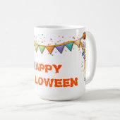 Happy Halloween Ghost und Pumpkins Kaffeetasse (VorderseiteRechts)