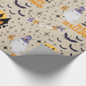 Happy Halloween Ghost Wrapping Paper Geschenkpapier (Ecke)