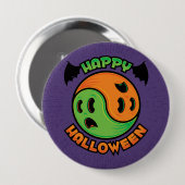 Happy Halloween Ghost Yin-Yang Button (Vorne & Hinten)