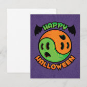 Happy Halloween Ghost Yin-Yang Einladung (Vorne/Hinten)