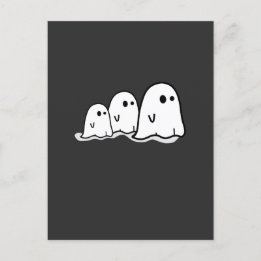 Happy Halloween Ghosts Postcard Postkarte