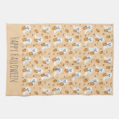 Happy Halloween Ghosts Trick oder Behandlungsmuste Geschirrtuch (Horizontal)