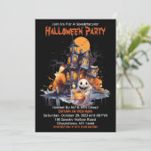 Happy Halloween Ghoul Einladung (Stehend Vorderseite)