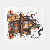 Happy Halloween Ghoul Fleecedecke (Vorderseite (Horizontal))