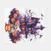 Happy Halloween Ghoul Fleecedecke (Vorderseite (Horizontal))