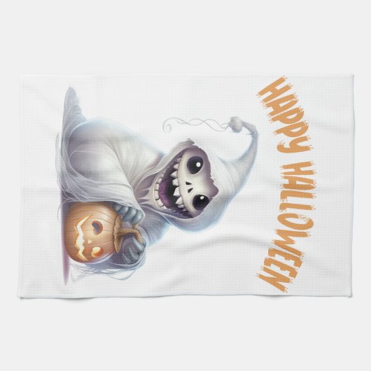 Happy Halloween Ghoul Geschirrtuch (Horizontal)