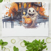 Happy Halloween Ghoul Geschirrtuch (Gefaltet)