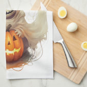 Happy Halloween Ghoul Geschirrtuch (Viertel Falte)