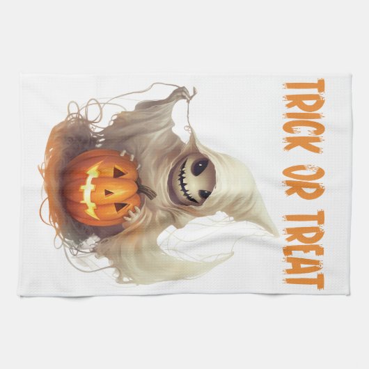 Happy Halloween Ghoul Geschirrtuch (Horizontal)