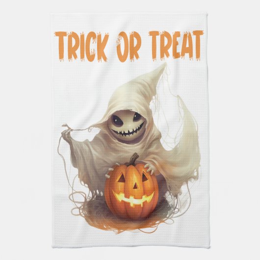 Happy Halloween Ghoul Geschirrtuch (Vertikal)