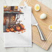 Happy Halloween Ghoul Geschirrtuch (Viertel Falte)