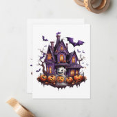 Happy Halloween Ghoul Mitteilungskarte (Vorderseite/Rückseite Beispiel)