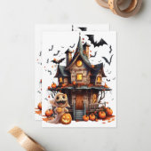 Happy Halloween Ghoul Mitteilungskarte (Vorderseite/Rückseite Beispiel)