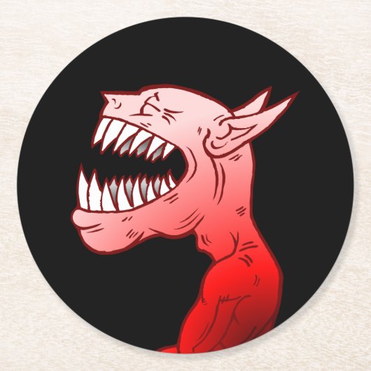 Happy Halloween Ghoul Runder Pappuntersetzer (Vorderseite)