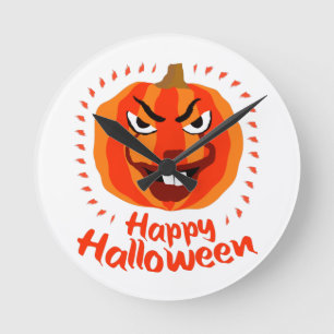 Happy Halloween Gifts Runde Wanduhr