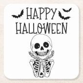 Happy-Halloween-Glasunterglas Rechteckiger Pappuntersetzer (Vorderseite)