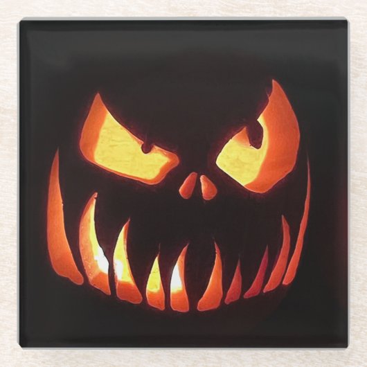 Happy Halloween Glasuntersetzer (Vorderseite)