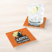 Happy Halloween Glasuntersetzer (Schrägansicht)